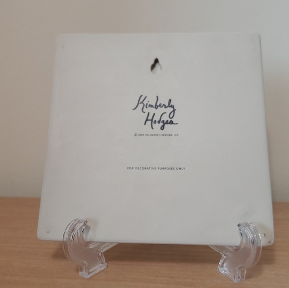 Hallmark KIMBERLY HODGES 2003 TILE FLOWER PINK Yellow Blue 6" x 6" - Picture 6 of 8